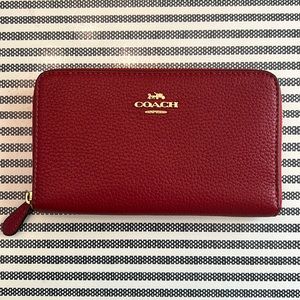 Medium Id Zip Wallet Red/Maroon